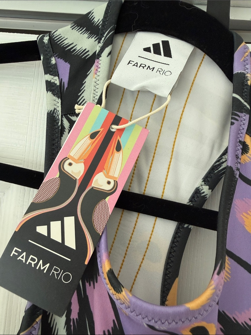 FARM RIO X ADIDAS BUTTERFLY TANK DRESS - Picture 3 of 7